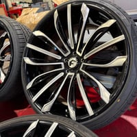 ジャンク レクサス LS500/LS500h FORGIATO MONTARE-ECL 22インチ セット ブラック/ポリッシュ LEXUS PCD120