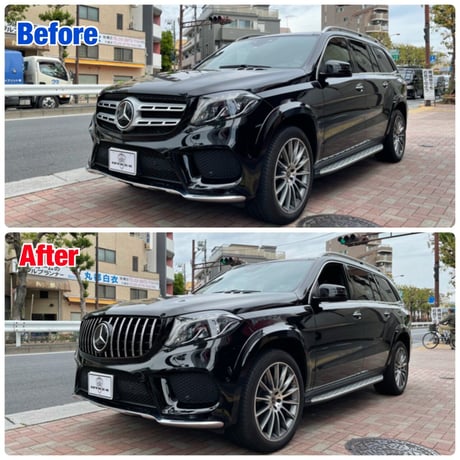 ベンツ GLSクラス X166 2016y-2019y パナメリカーナグリル 縦フィン/GTR仕様 商品番号4401