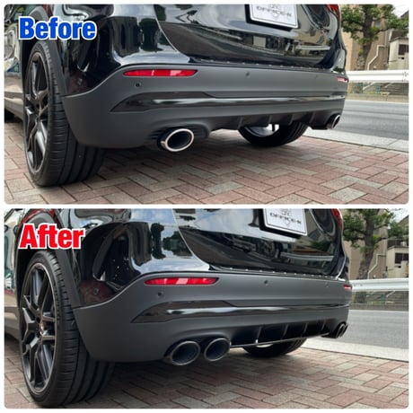 ベンツ GLAクラス H247 AMG GLA35用 GLA45S ディフューザー アンダープレート+マフラーカッター