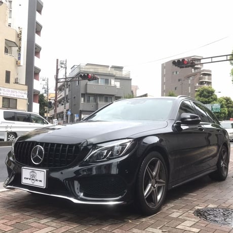取付工賃込!! ベンツ Cクラス W205 前期 パナメリカーナグリル オールブラック 商品番号4530-4980