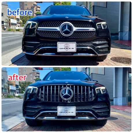 ベンツ GLEクラス W167 前期 AMG-Line専用 パナメリカーナグリル 縦フィン/GTR仕様 商品番号4527
