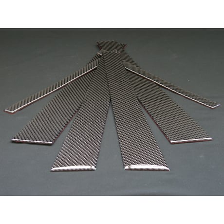 在庫処分品 ベンツ Sクラス W221 ロング/ショート共通 リアルブラックカーボンピラーモールパネル 商品番号1401