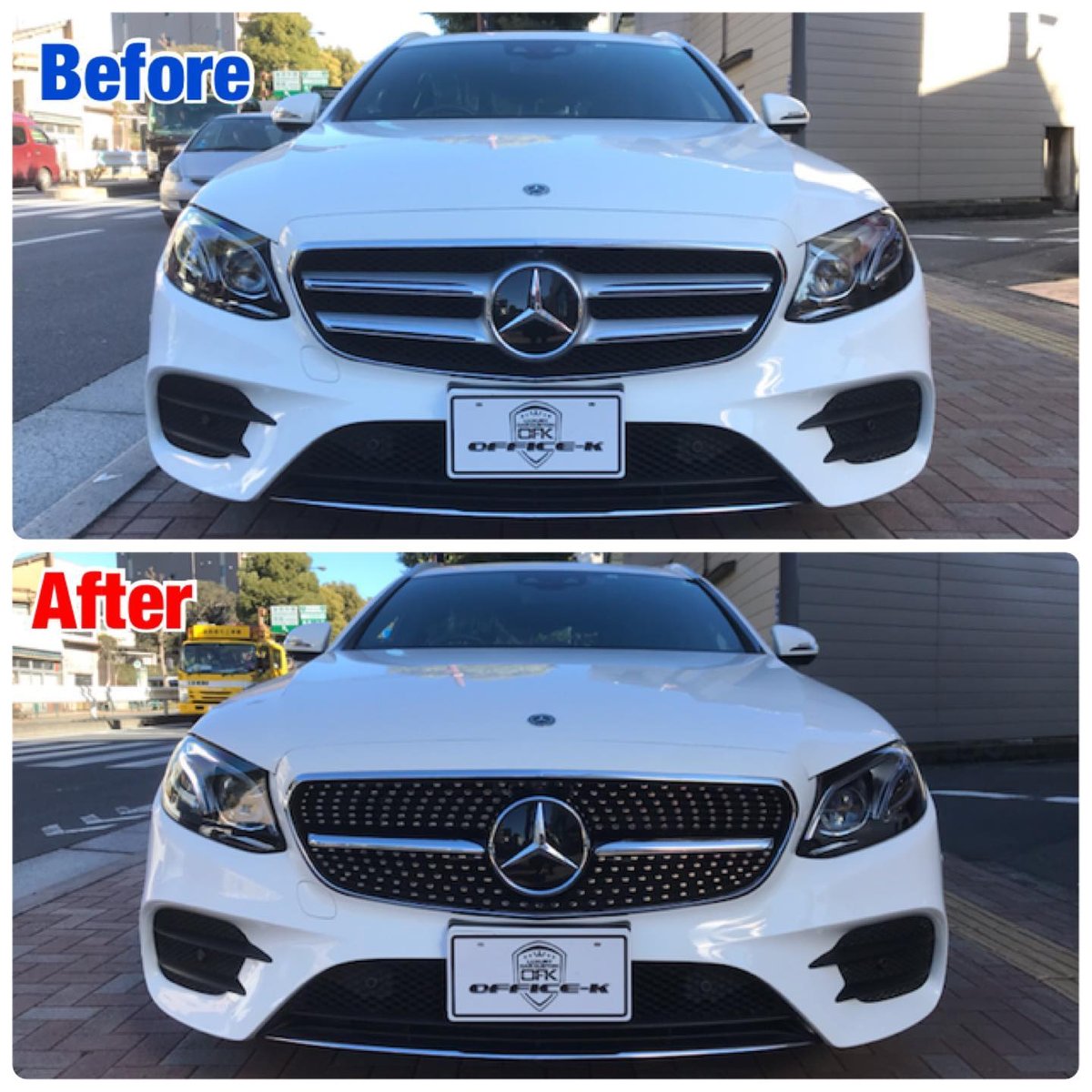 取付工賃込!! ベンツ Eクラス W213 前期 ダイアモンドグリル ブラック