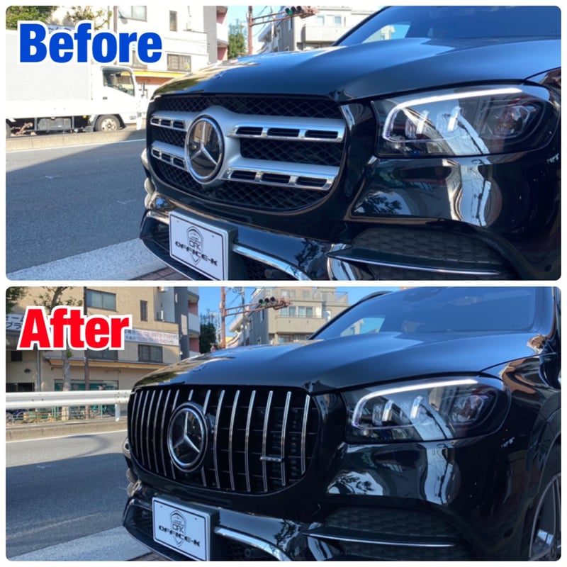 取付工賃込!! ベンツ GLSクラス X167 前期 パナメリカーナグリル 縦