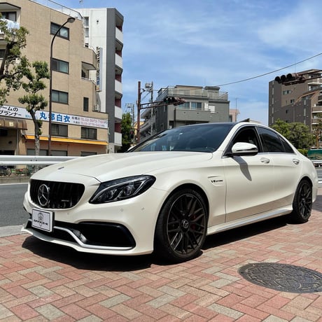 取付工賃込!! ベンツ Cクラス W205 前期 AMG C63専用 パナメリカーナグリル オール ブラック 商品番号4529
