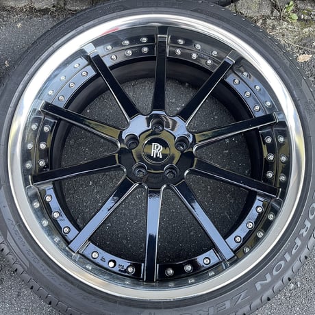 中古 ロールスロイス ゴースト/レイス/ドーン ハイパーフォージド HF-C10 22インチ セット ブラック RollsRoyce DAWN/GHOST/WRAITH PCD120