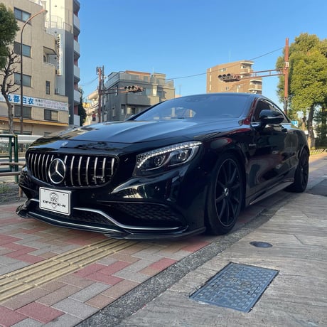 取付工賃込!! ベンツ Sクラス クーペ W217/C217 前期 AMG S63/S65用 パナメリカーナグリル 縦フィン/GTR仕様 商品番号4789T