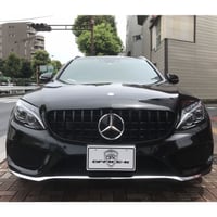 取付工賃込!! ベンツ Cクラス W205 前期 パナメリカーナグリル オールブラック 商品番号4530-4980