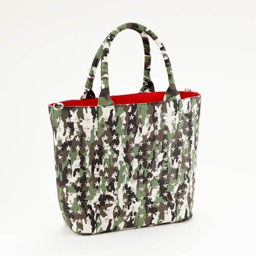 GLAMJAM スタッズバッグ Gサイズ HOSHI×アーミー×シルバー×レッド