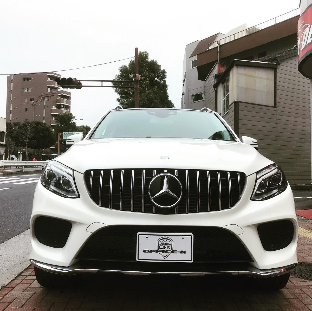 取付工賃込!! ベンツ GLEクラス W166 パナメリカーナグリル 縦フィン