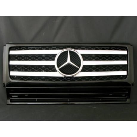 ベンツ Gクラス W463 ゲレンデ 09y後期 G55スタイルグリル 2ファン車対応品 197オブシディアンブラック 商品番号2806