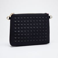 GLAMJAM  スタッズバッグ  クラッチバッグ  M-A5サイズ HOSHI×ブラック×ブラック×レッド グラムジャム