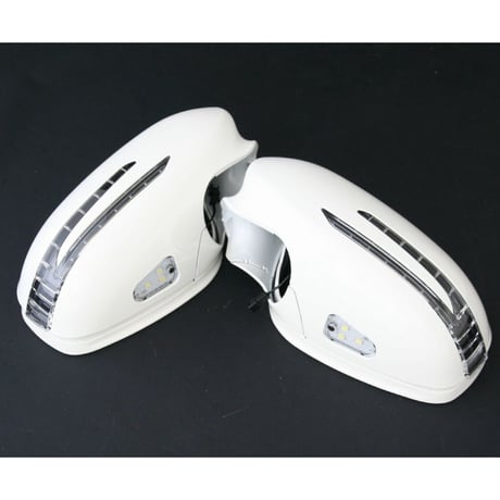 ベンツ Sクラス W221 前期 アローミラーカバー 650カルサイトホワイト 商品番号2409