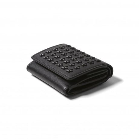 GLAMJAM スタッズコンパクト財布 エコレザーブラック×マットブラック×ブラック　 グラムジャム