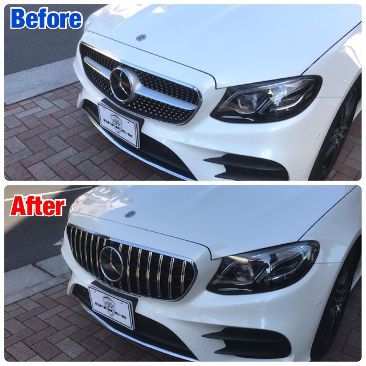 新品　社外Fグリル、C238/EクーぺAMG E53タイプ、W213前期用 ベンツ Eクラス クーペ C238 前期 パナメリカーナグリル 縦