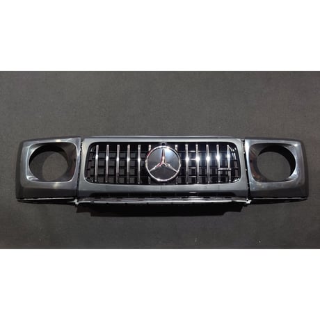 ベンツ Gクラス W463A G63スタイルパナメリカーナグリル+ヘッドライトカバー 未塗装品 商品番号4581