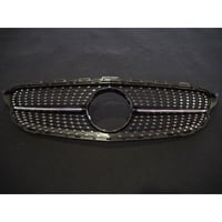 取付工賃込!! ベンツ Cクラス W205 前期 ダイアモンドグリル ブラックフィン 商品番号4287