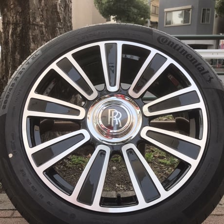新品 ロールスロイス ファントム7 鍛造21インチ 新品タイヤ付  5/120 RollsRoyce phantom7 DHC ブラック/マシンド 4467+4468