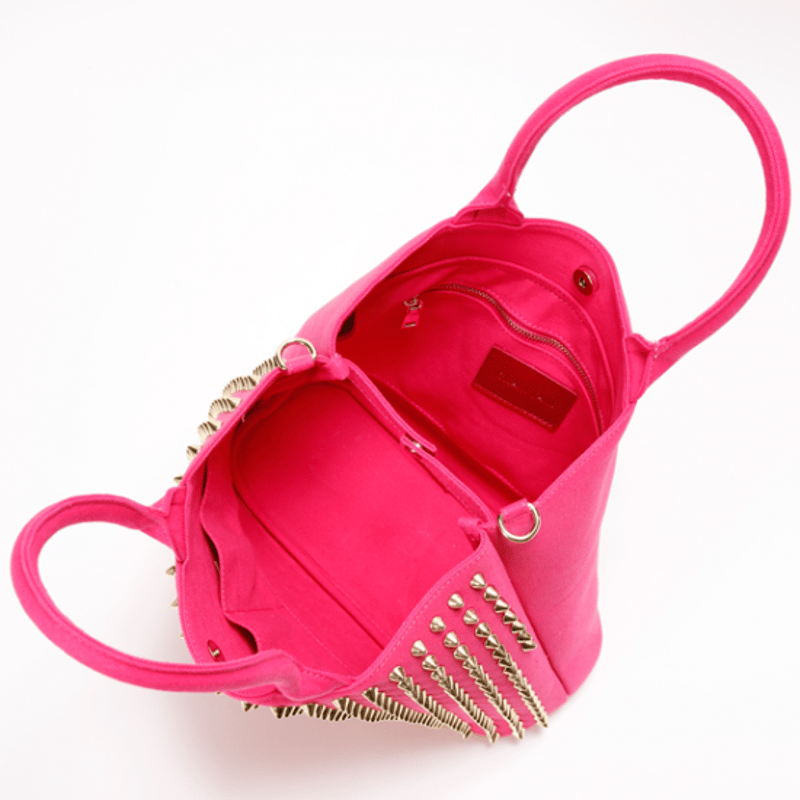 GLAMJAM スタッズバッグ Gサイズ ONI×ピンク×ゴールド×ピンク