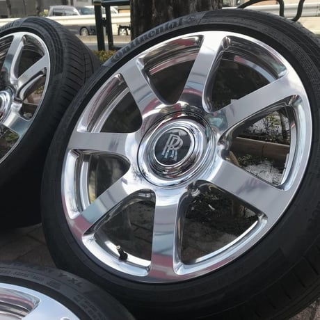 中古品 ロールスロイス 21インチ ホイールセット ゴースト/レイス/ドーン 純正品 7スポーク ポリッシュ RollsRoyce DAWN/GHOST/WRAITH PCD120