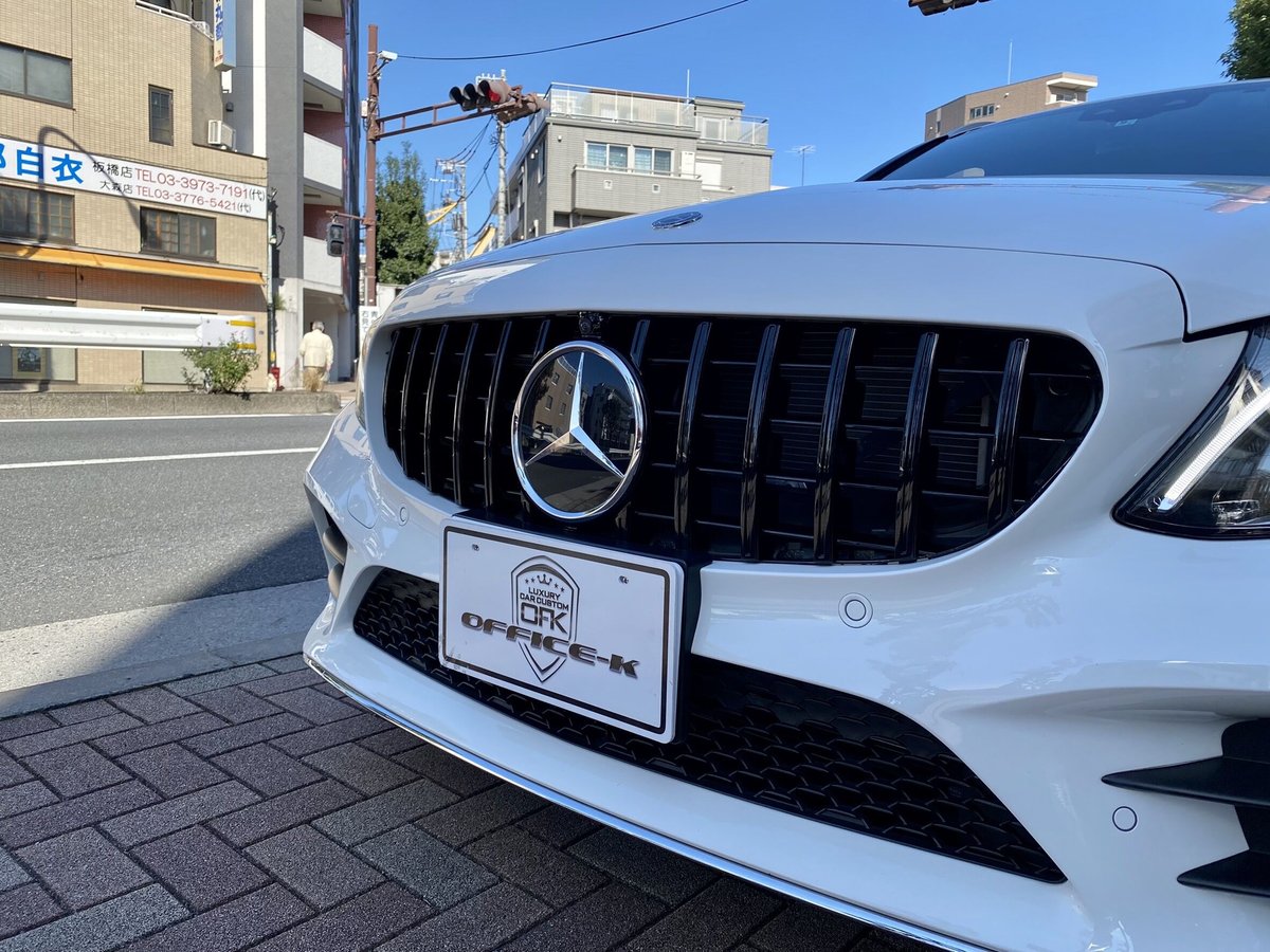 ベンツ Cクラス W205 後期 カメラ付用 パナメリカーナグリル オール 