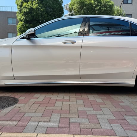 在庫処分品 ベンツ Sクラス W222 ロングボディ用 S63/S65仕様 サイドスカート クロームフィン 商品番号4629