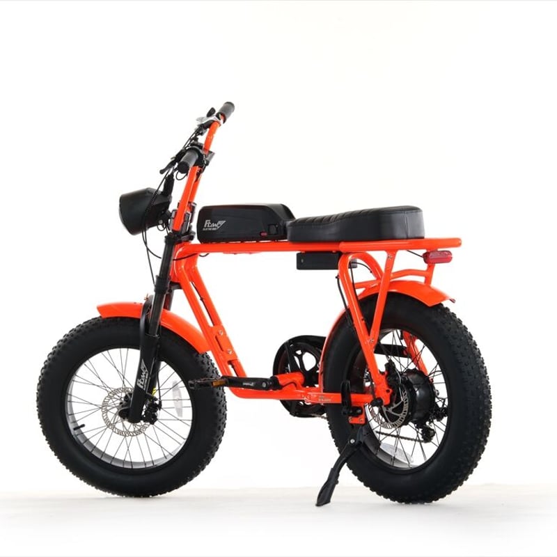 オレンジ電動アシスト自転車 スーパー73