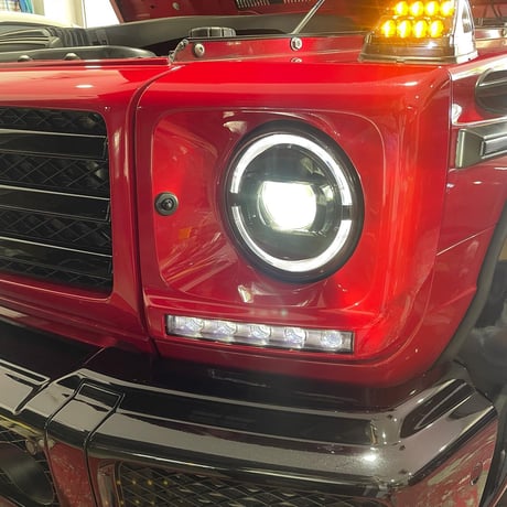 ベンツＧクラス W463 ゲレンデ バイキセノン車用 2019yスタイル ヘッドライトケース インナーブラック 商品番号4365