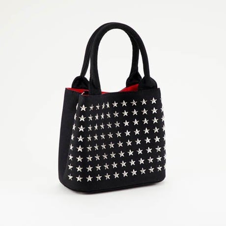 GLAMJAM スタッズバッグ　Sサイズ HOSHI×ブラック×シルバー×レッド グラムジャム