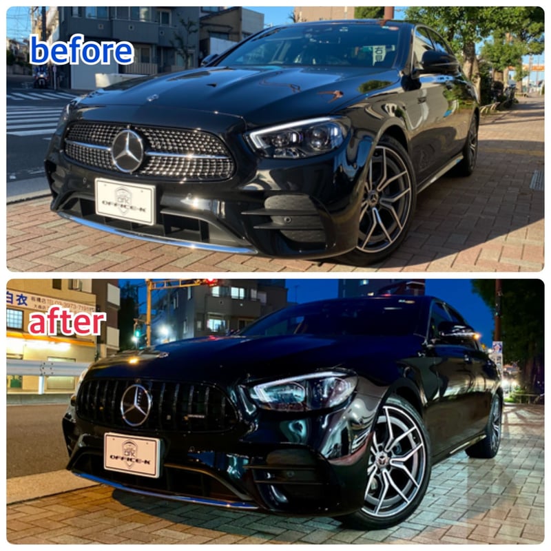 ベンツ Eクラス W213 後期 スポーツバンパー用 パナメリカーナグリル