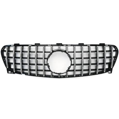 取付工賃込!! ベンツ GLAクラス X156 後期 パナメリカーナグリル 縦フィン/GTR仕様 商品番号4358