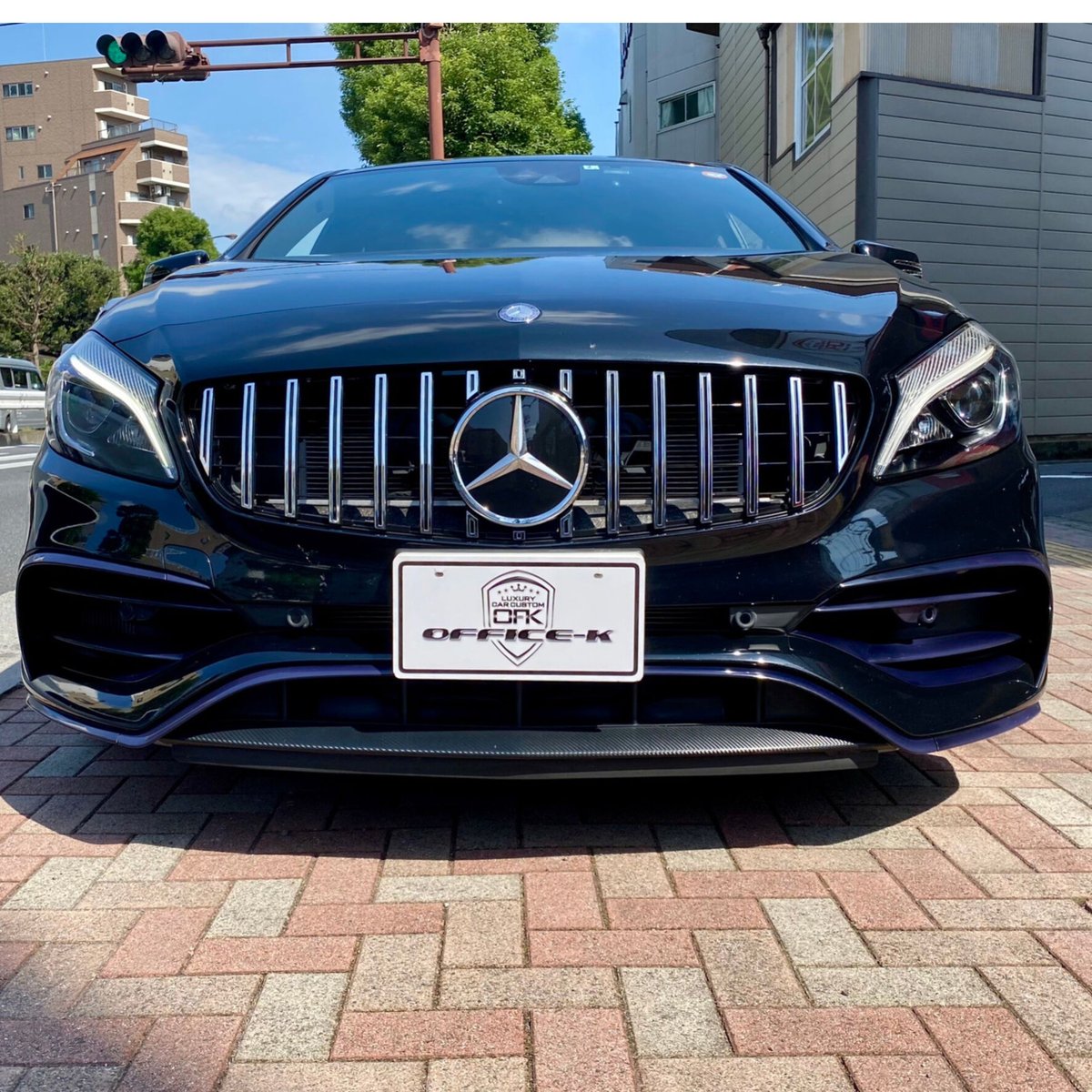 取付工賃込!!ベンツ Aクラス W176 後期 パナメリカーナグリル 縦フィン