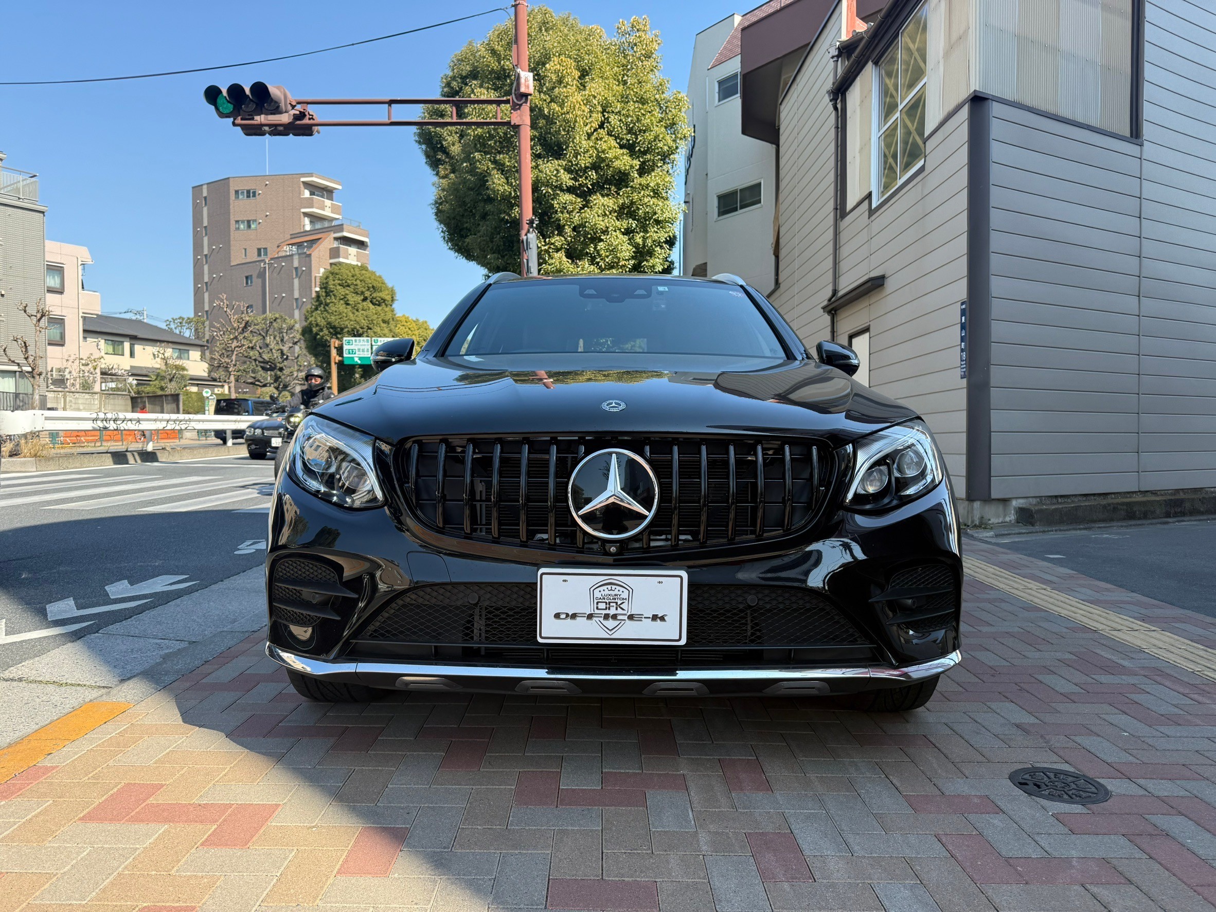 ベンツ GLCグリル X253 前期 パナメリカーナグリル オールブラック