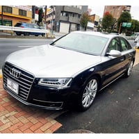 アウディ A8 4H ハーフラッピング施工 グロスシルバー