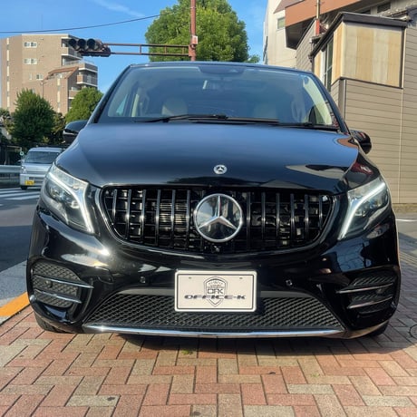 取付工賃込!!ベンツ Vクラス W447 後期2020y- AMGライン パナメリカーナグリル オールブラック 縦フィン/GTR仕様 商品番号4790