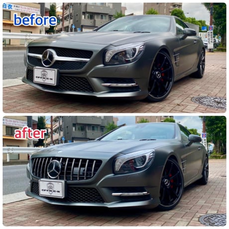 取付工賃込!! ベンツ SLクラス R231 前期 パナメリカーナグリル 縦フィン/GTR仕様 商品番号4622