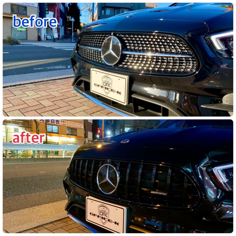 ベンツ Eクラス W213 後期 スポーツバンパー用 パナメリカーナグリル