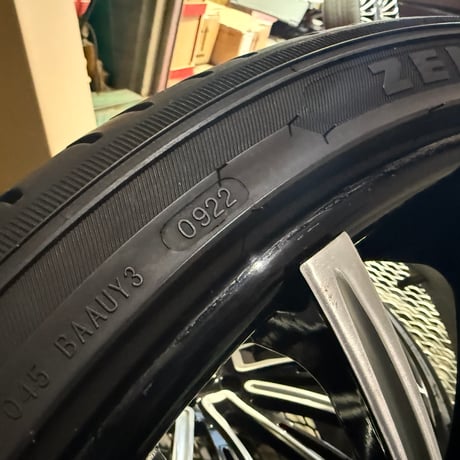 ジャンク レクサス LS500/LS500h FORGIATO MONTARE-ECL 22インチ セット ブラック/ポリッシュ LEXUS PCD120