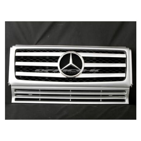 ベンツ Gクラス W463 ゲレンデ 09y後期 G55スタイルグリル 2ファン車対応品 744ブリリアントシルバー 商品番号2808