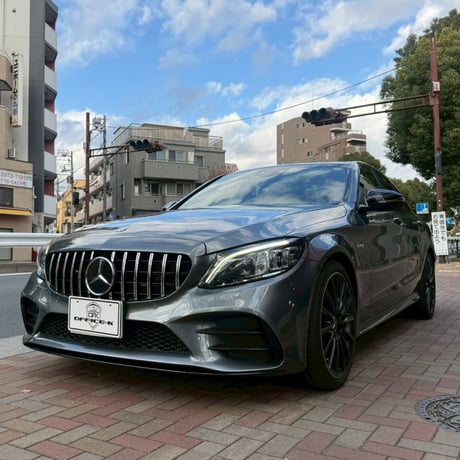 取付工賃込!! ベンツ Cクラス W205 後期 カメラ無車用 パナメリカーナグリル 商品番号4329-4979T