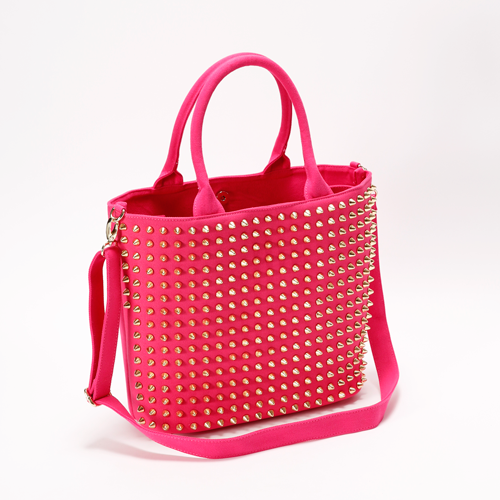 GLAMJAM スタッズバッグ Gサイズ ONI×ピンク×ゴールド×ピンク