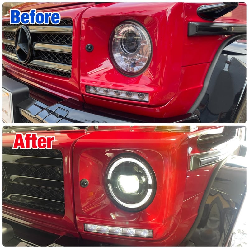 ベンツGクラス W463 ゲレンデ バイキセノン車用 2019yスタイル ヘッド