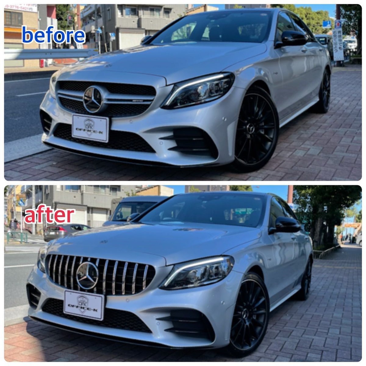 ベンツ Cクラス W205 後期 カメラ無車用 パナメリカーナグリル 商品 
