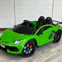 ランボルギーニ社公認 アヴェンタドールSVJ 子供用電動乗用ミニカー グリーン ライセンス商品 商品番号4453