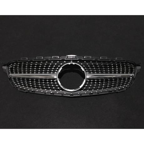 ベンツ Cクラス W205 前期 ダイアモンドグリル シルバーフィン 商品番号4010