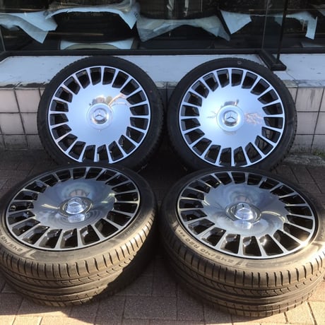 新品 ベンツ Vクラス W447 マイバッハスタイル 鍛造20インチ 新品タイヤ付  5/112 ブラック/ポリッシュ 4554+4575