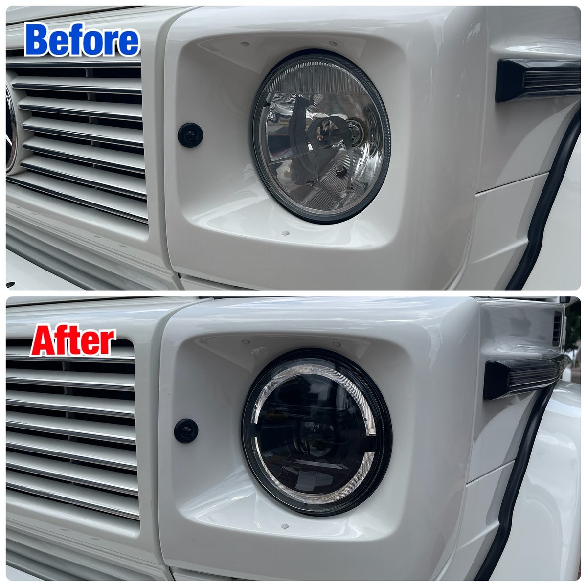 ベンツGクラス W463 ゲレンデ 2019yスタイル ハロゲン ヘッドライト