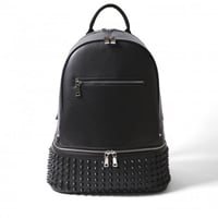 GLAMJAM スタッズバッグ リュックLサイズ　エコレザー ブラック×マットブラック×レッド  グラムジャム