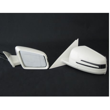 ベンツ Sクラス W221 前期用 2010y後期スタイル ドアミラー 650カルサイトホワイト塗装済 商品番号2875
