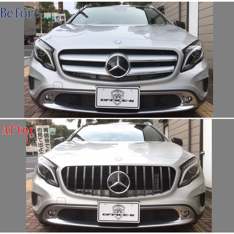 GLA X156 パナメリカーナ グリル クロームメッキ メルセデス・ベンツ BENZ メルセデス ベンツ X156 GLA 後期用 AMG GTRタイプ パナメ